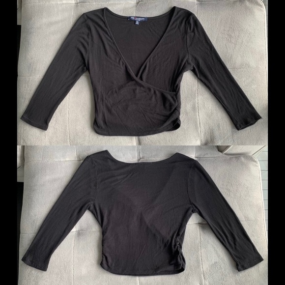 3 For $20 ONE CLOTHING Ribbed Crossover Wrap Style Shirt - Picture 1 of 4